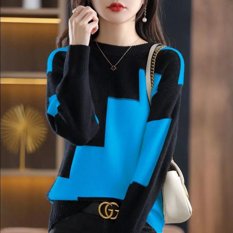 Pull tricoté à motifs pour femmes avec design géométrique Chic & Stil