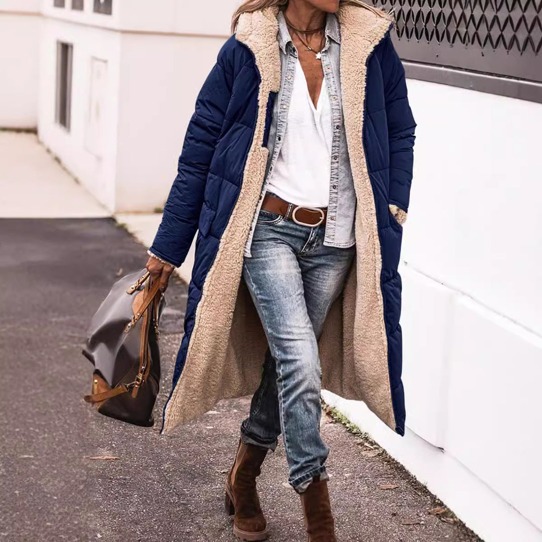 Women cozy long down coat Lune London