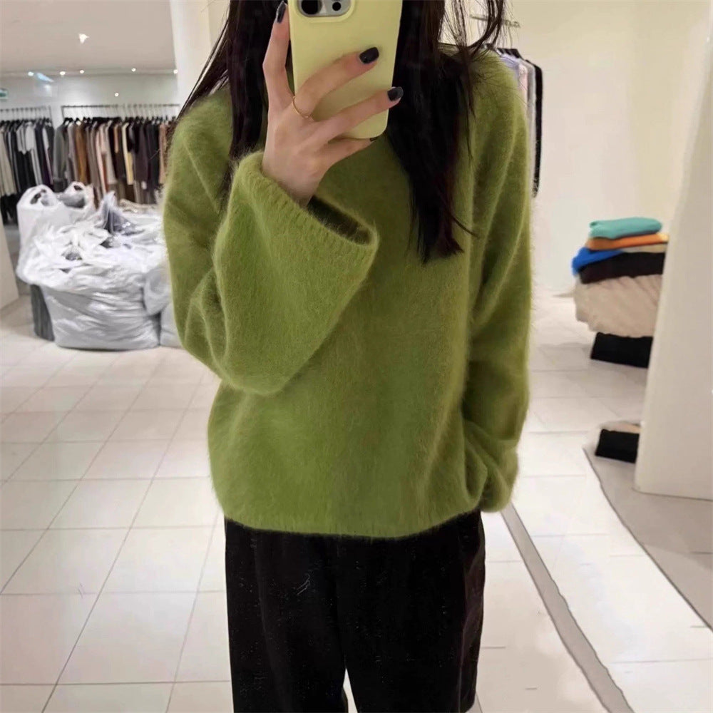 Pull moelleux pour femmes à coupe surdimensionnée en laine mohair Chic & Stil