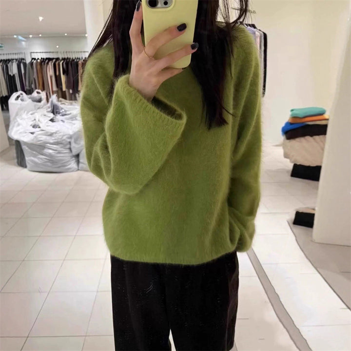 Pull moelleux pour femmes à coupe surdimensionnée en laine mohair Chic & Stil