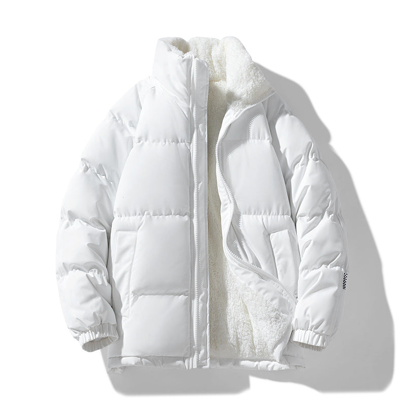 Ladies comfortable quilted fleece jacket with high collar Lune London