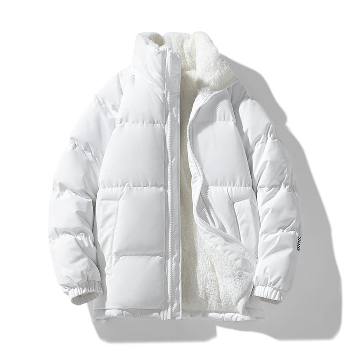 Ladies comfortable quilted fleece jacket with high collar Lune London