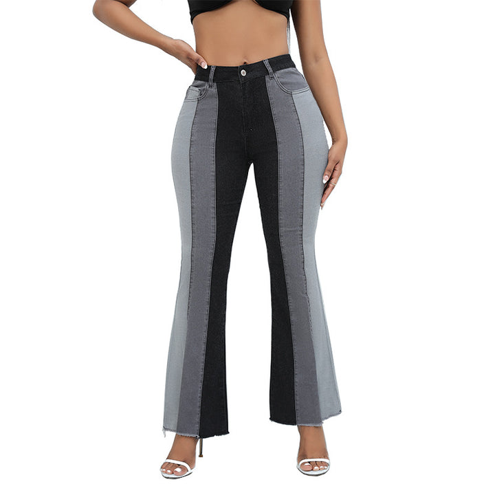 High-waisted bootcut jeans for women with two different washes Lune London