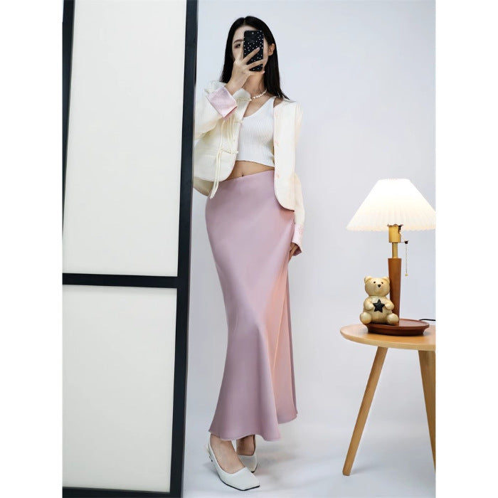 Ladies Elegant Maxi Skirt made of high-quality flowing material with a wide cut Chic & Stil