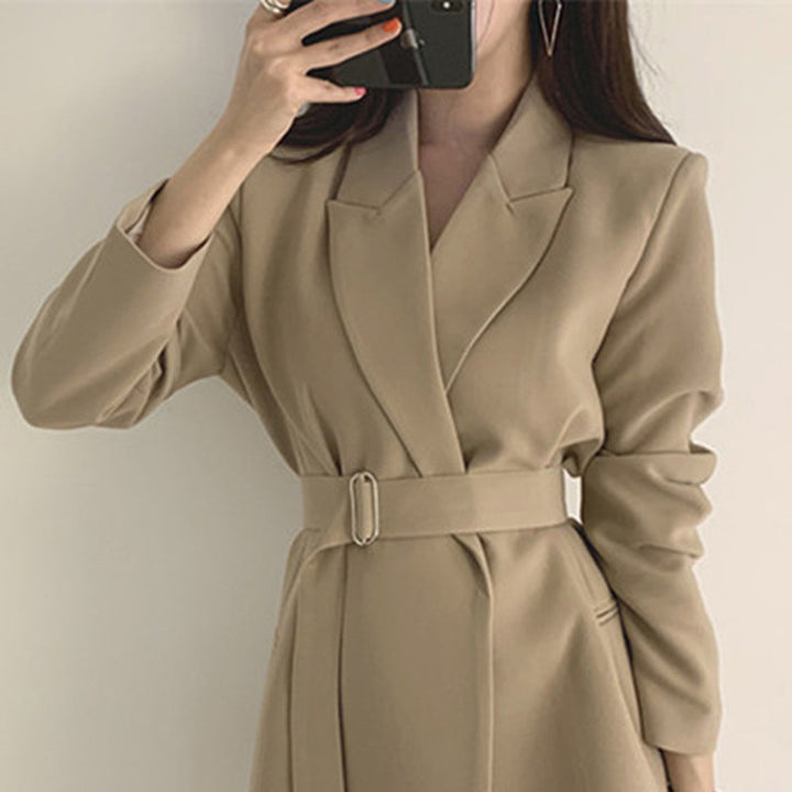 Ladies Elegant Blazer with Waist Belt Chic & Stil
