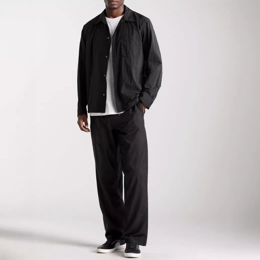 Casual long sleeve shirt jacket for men with a minimalistic design Lune London