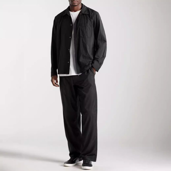 Casual long sleeve shirt jacket for men with a minimalistic design Lune London