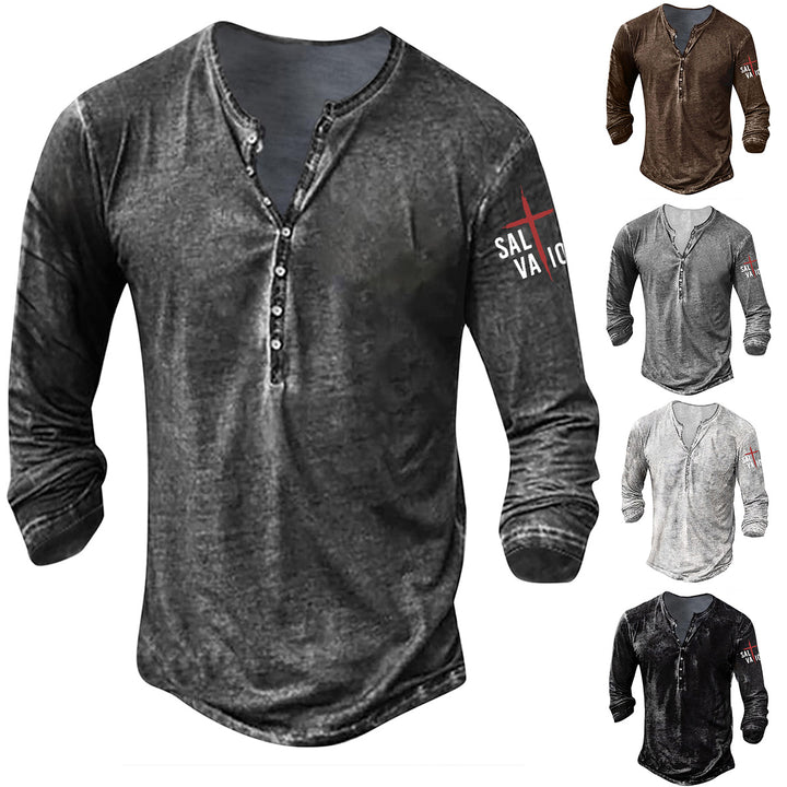 Casual long sleeve shirt for men with button placket Lune London