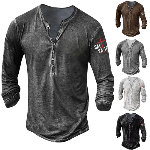 Casual long sleeve shirt for men with button placket Lune London