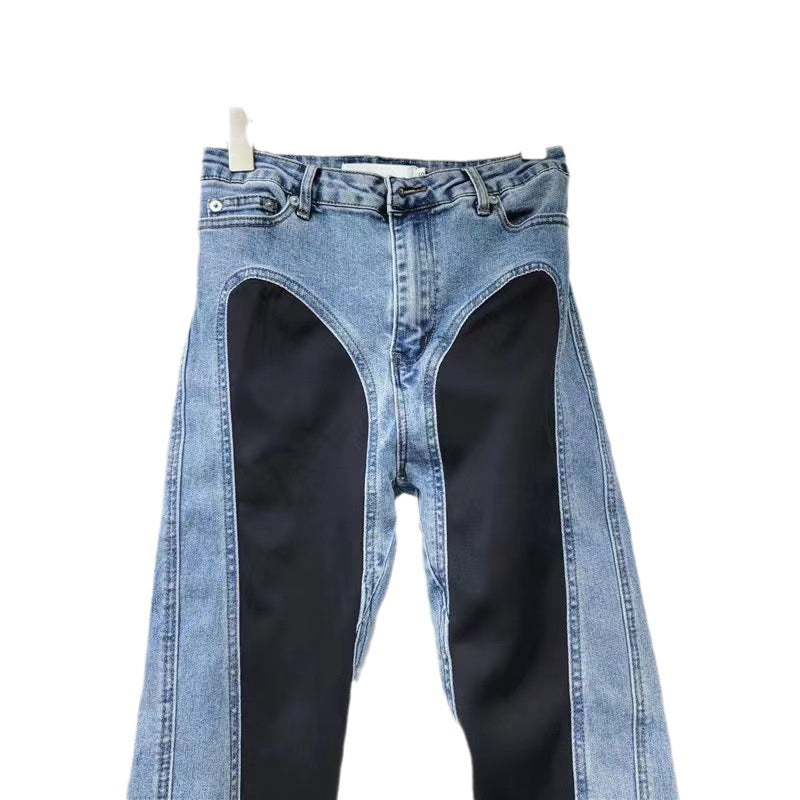 Jeans taille haute à la mode pour femmes avec fentes latérales Chic & Stil