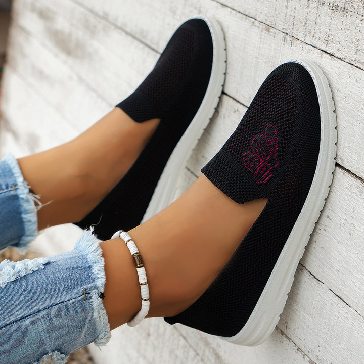 Ladies Breathable Casual Slip-On Shoes with Flexible Mesh Upper Lune London