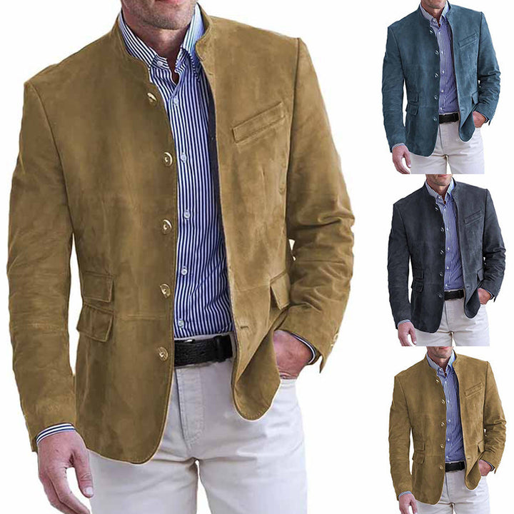Luxurious suede leather jacket for men with practical pockets Lune London