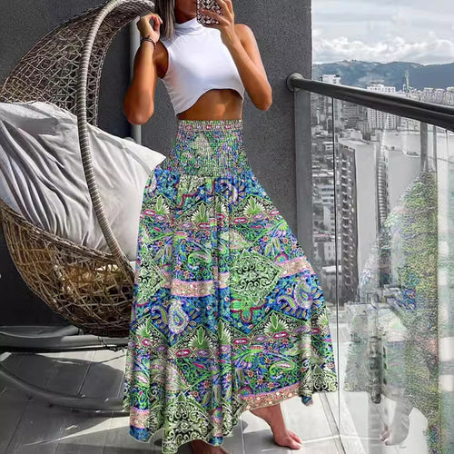 Chic and Stylish Boho Printed Maxi Skirt for Women