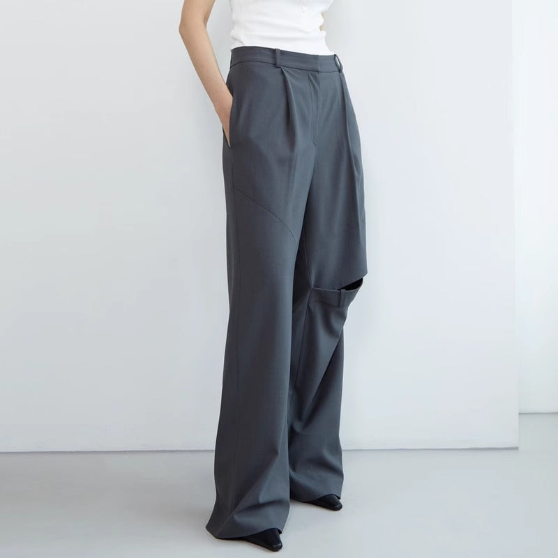 Pantalons de costume amples pour femmes avec des détails innovants Chic & Stil