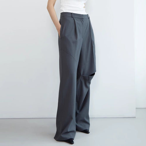 Pantalons de costume amples pour femmes avec des détails innovants Chic & Stil