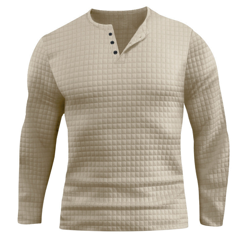 Shirt with structured long sleeves for men with button placket Lune London