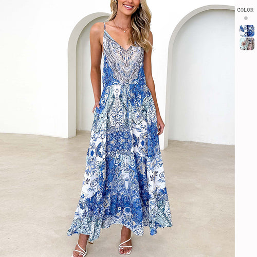 Maxi Dress Women with Romantic Chic Pattern & Style