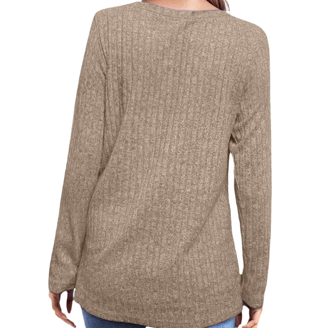 Casual long sleeve shirt for women with ribbed structure Lune London
