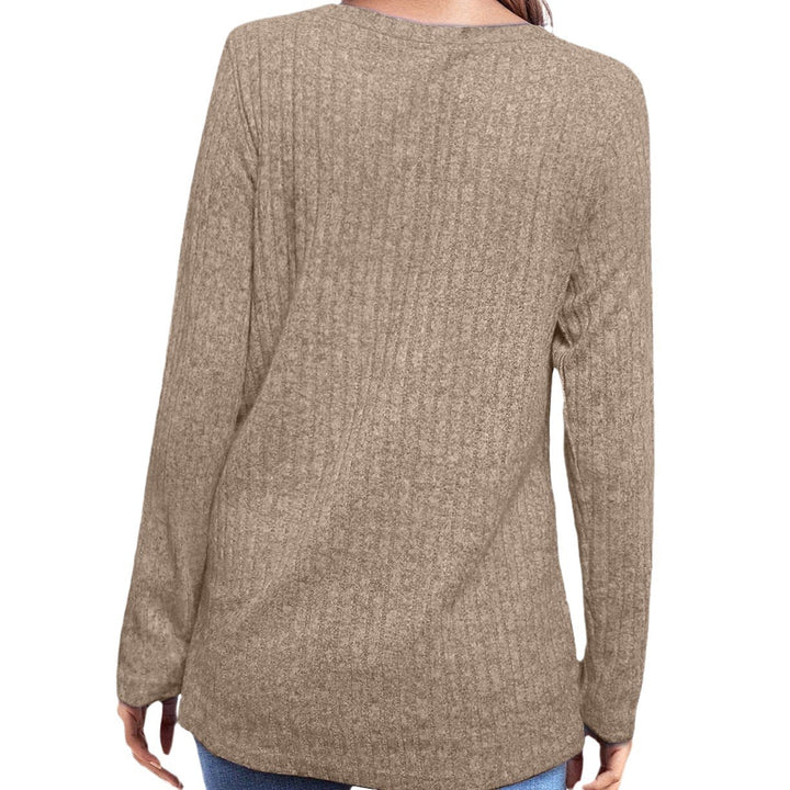 Casual long sleeve shirt for women with ribbed structure Lune London