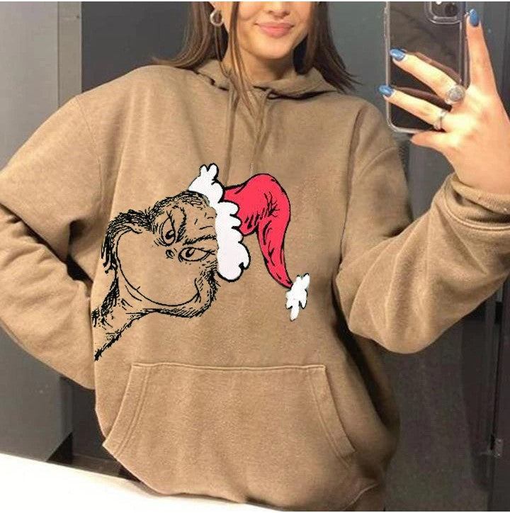 Ladies comfortable hoodie with creative Christmas design Lune London