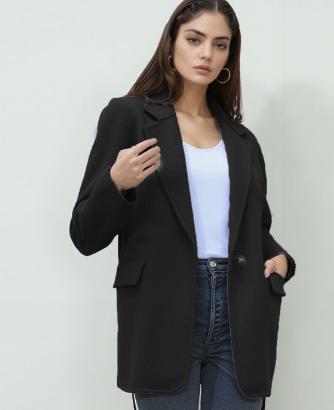 Ladies Elegant Boucle Blazer Lune London