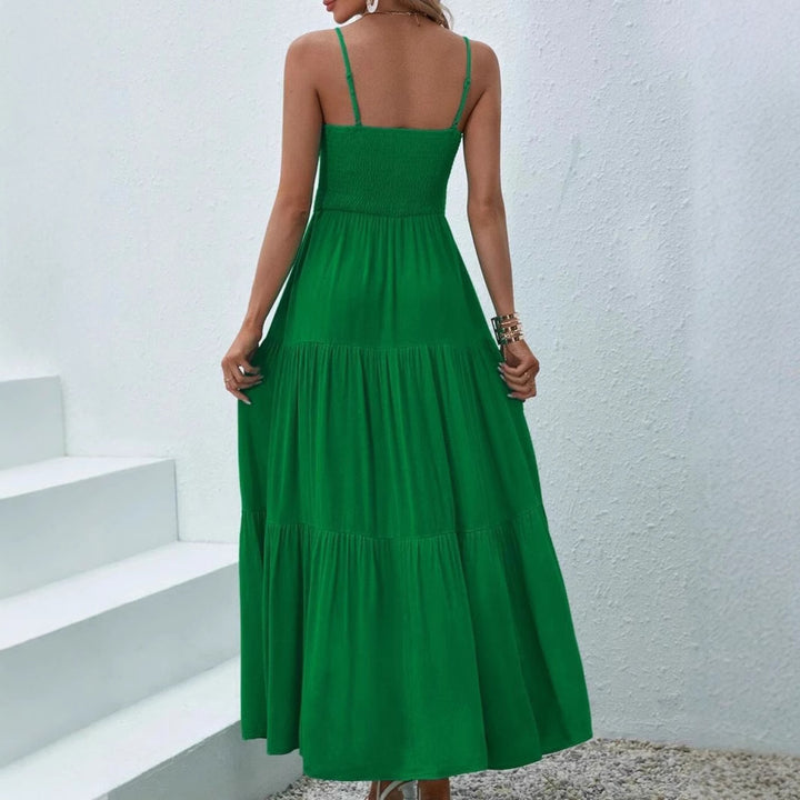 Women Elegant Ruffled Chic Maxi Dress