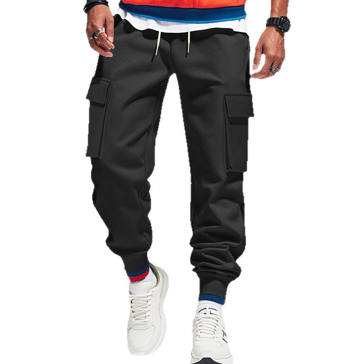 Men's cargo pants with side pockets and elastic waistband Lune London