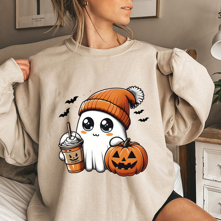 Sweat-shirt pour femmes avec design graphique Halloween ludique Chic & Stil