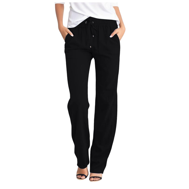 Women Lightweight Casual Pants with Drawstring Lune London