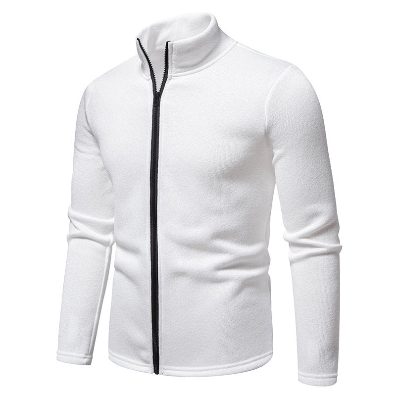Fleece jacket for men with stand-up collar and full zip Lune London
