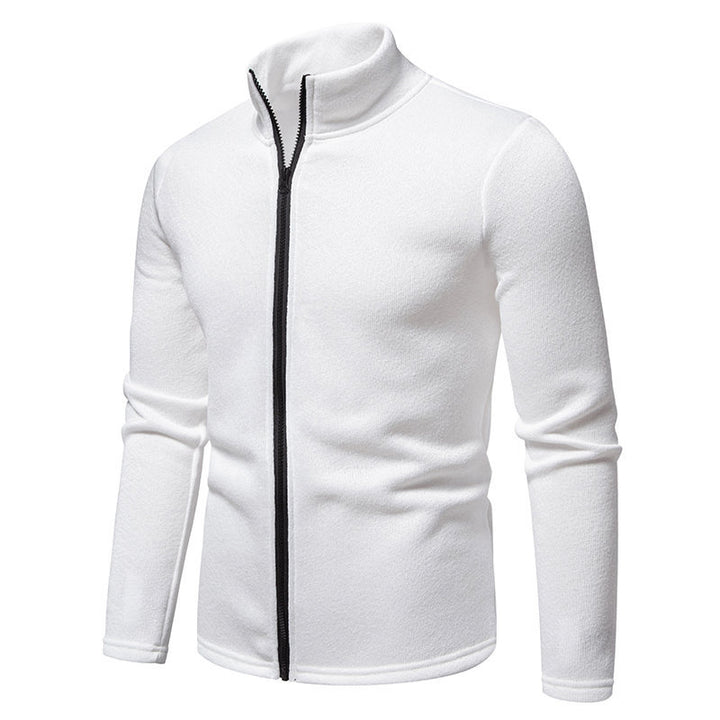 Fleece jacket for men with stand-up collar and full zip Lune London