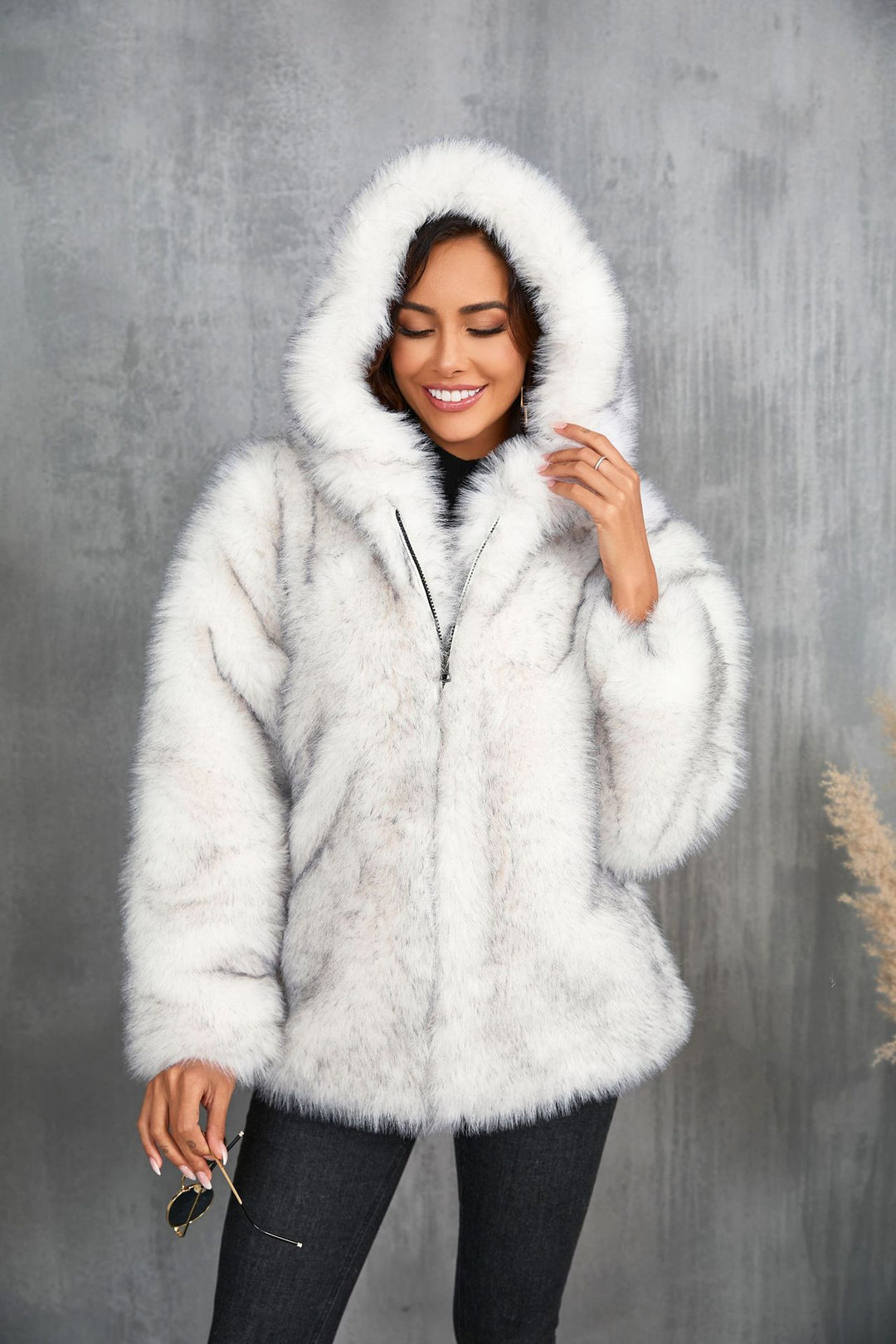 Ladies cozy hooded jacket Lune London