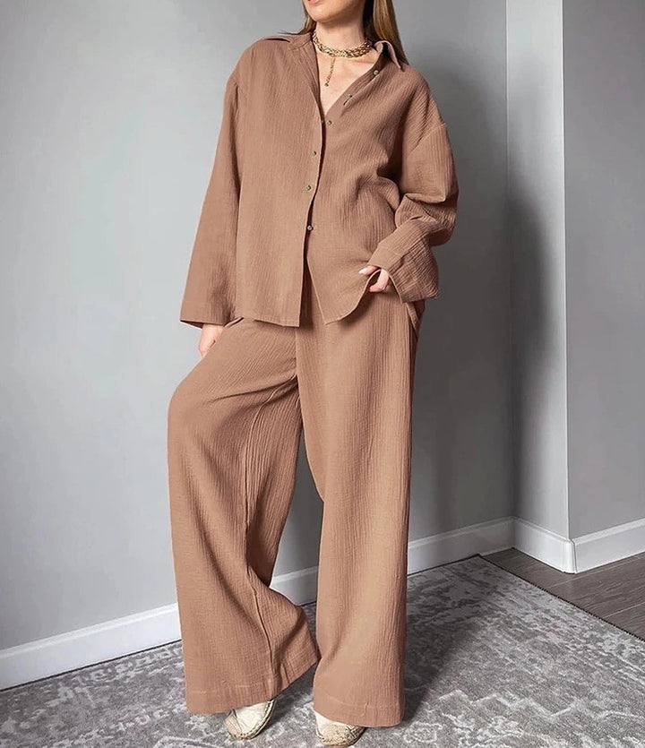 Women Relaxed Fit Coordinated Structured Chic Set
