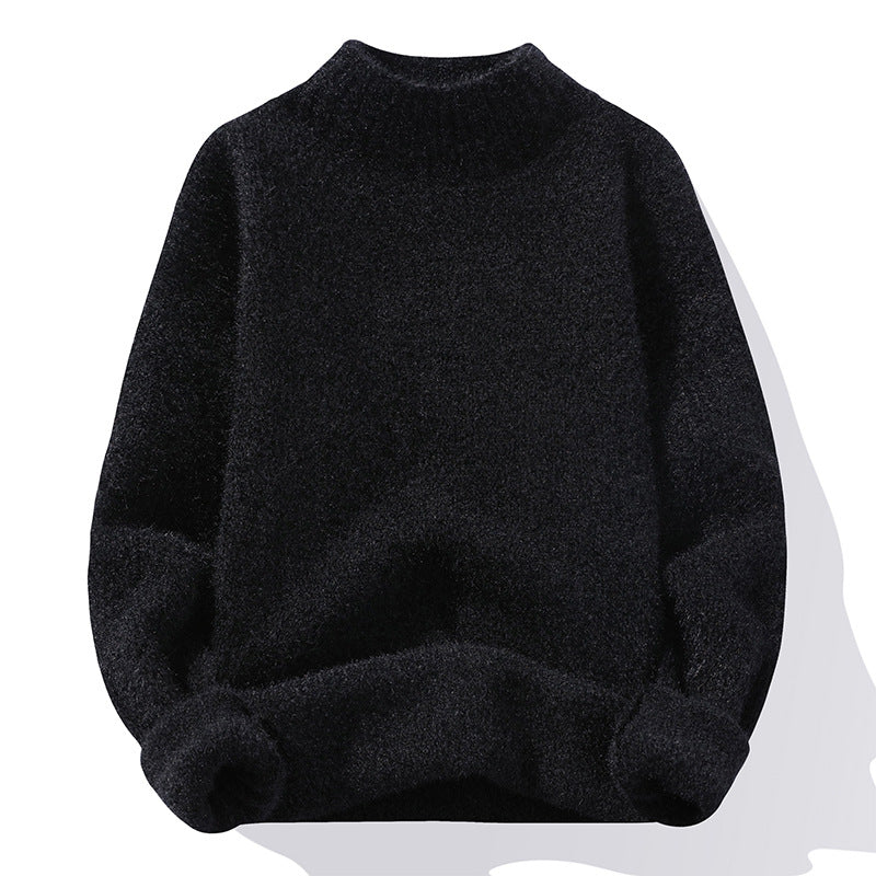 Women High-Quality Ribbed Knit Sweater with Turtleneck and Relaxed Fit Lune London