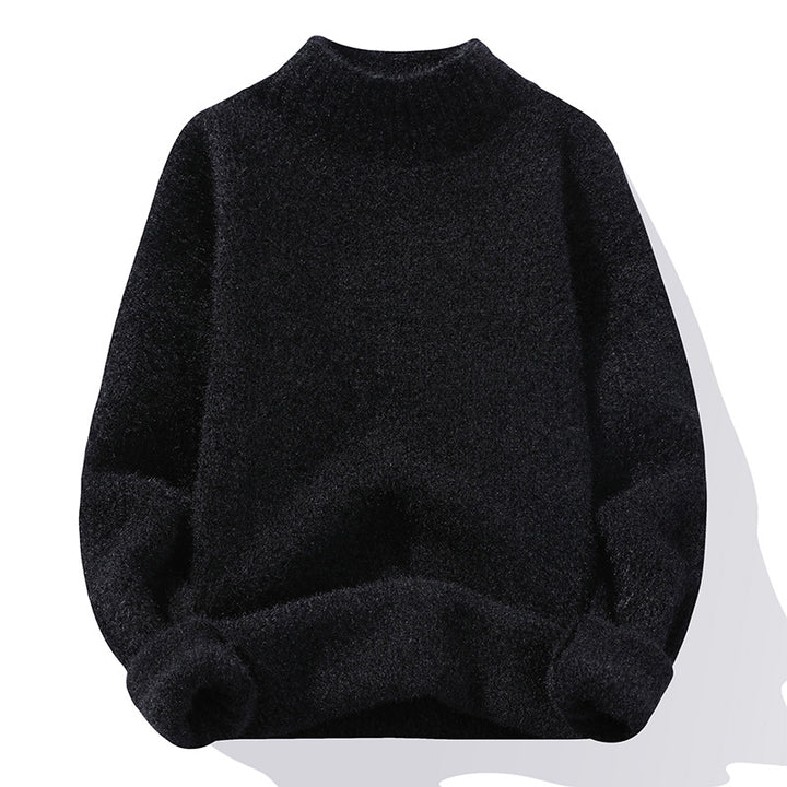 Women High-Quality Ribbed Knit Sweater with Turtleneck and Relaxed Fit Lune London