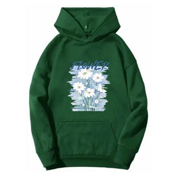 Women's hoodie with floral graphic print Chic & Stil
