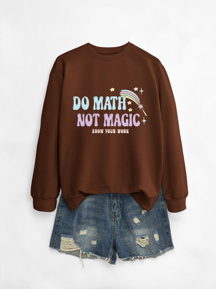 Sweat-shirt décontracté pour femmes avec motif de mathématiques inspirant Chic & Stil