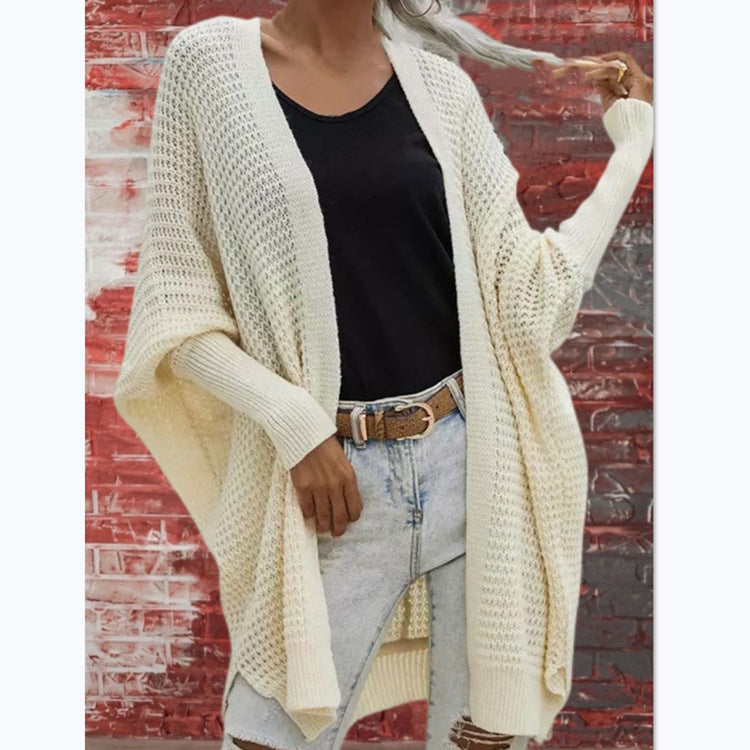 Knit coat for women with an open front closure and an airy cut Lune London