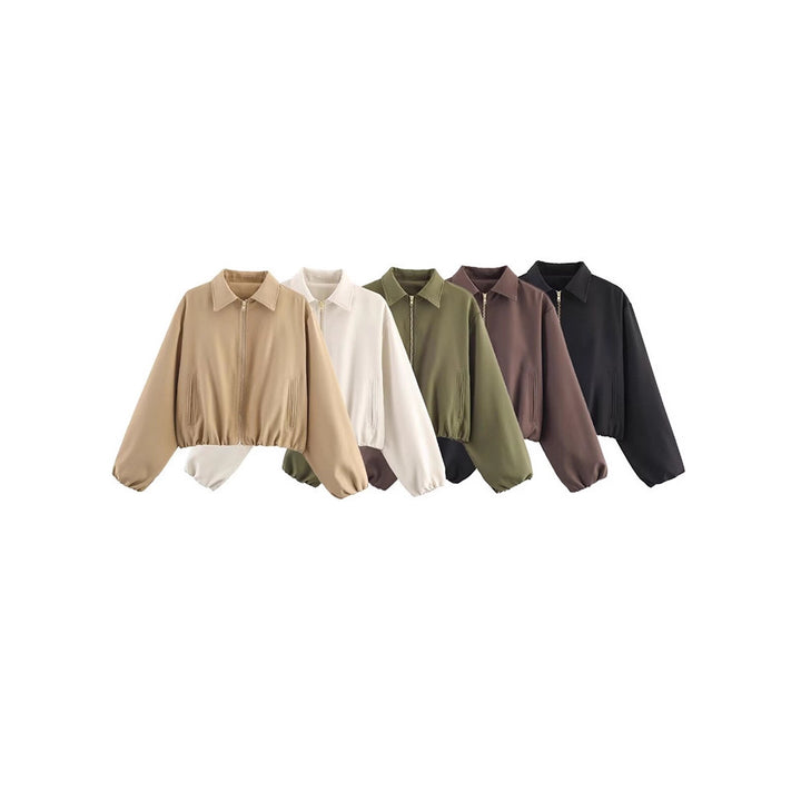 Casual short jacket for women with classic zip Lune London