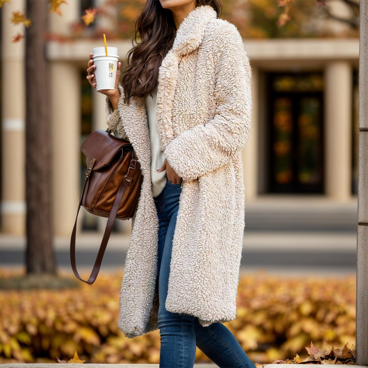 Oversized plush coat for women with teddy fur Lune London