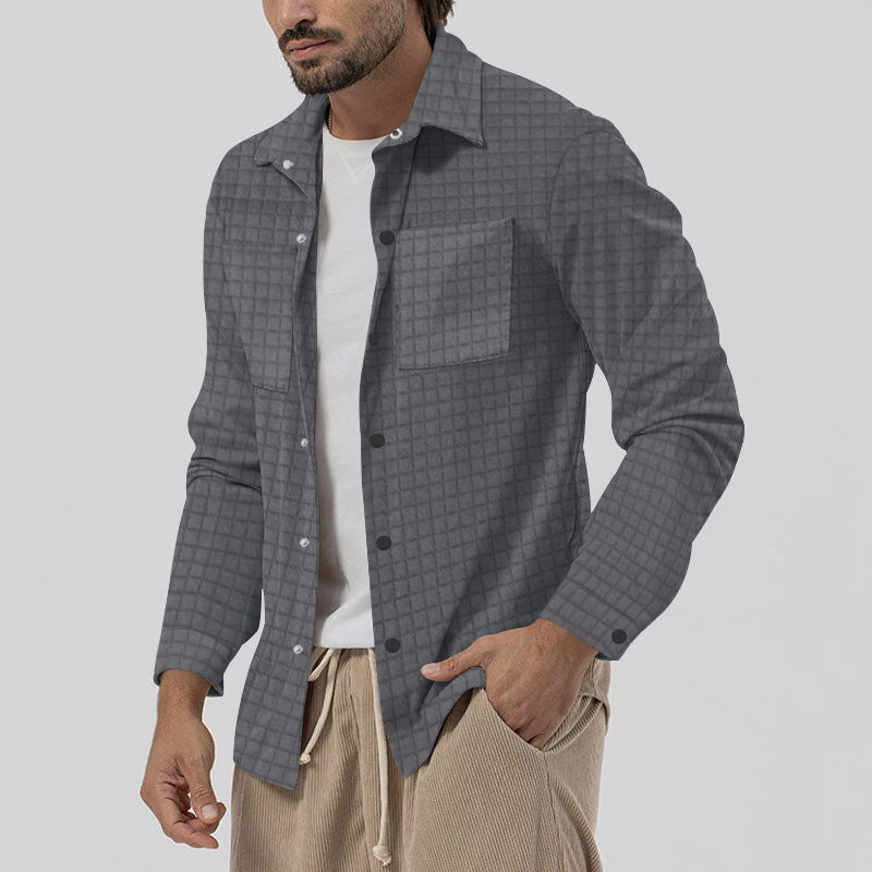 Casual checkered shirt for men with two chest pockets and modern fit Lune London