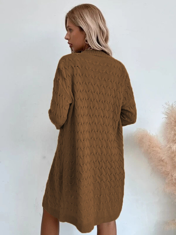 Wool coat for women with a modern wave pattern and a relaxed fit Lune London