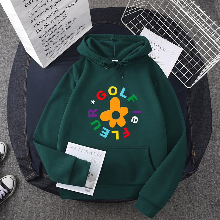 Women's hoodie with creative floral graphic design and comfortable fit Lune London
