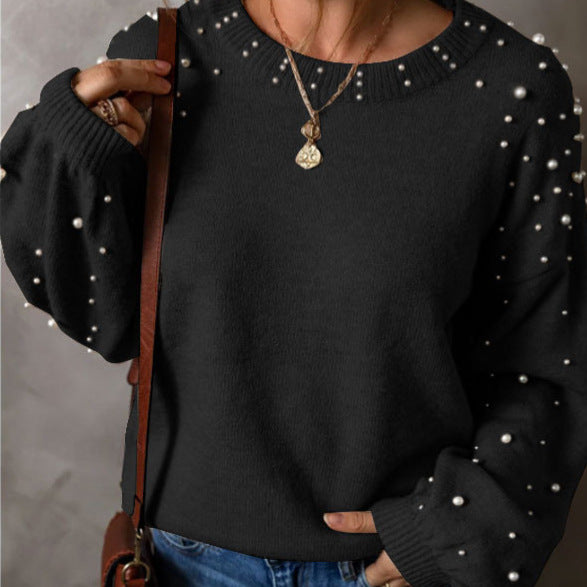 Pull en tricot pour femmes avec détails en perles Chic & Stil