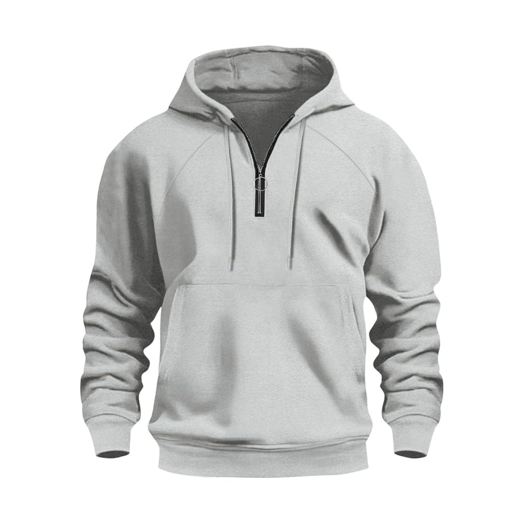 Men's functional hooded sweatshirt with half-zip Chic and Style