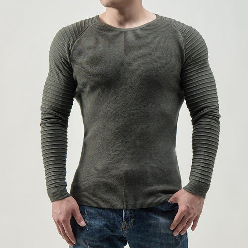 Men Long Sleeve T-shirt with Textured Sleeves Lune London