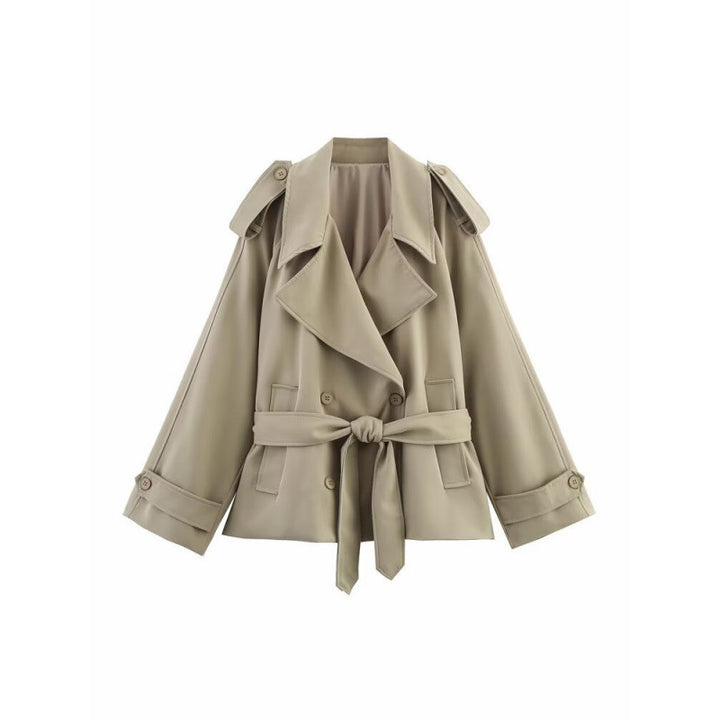 Women's trench coat with adjustable belt and stylish lapels Lune London