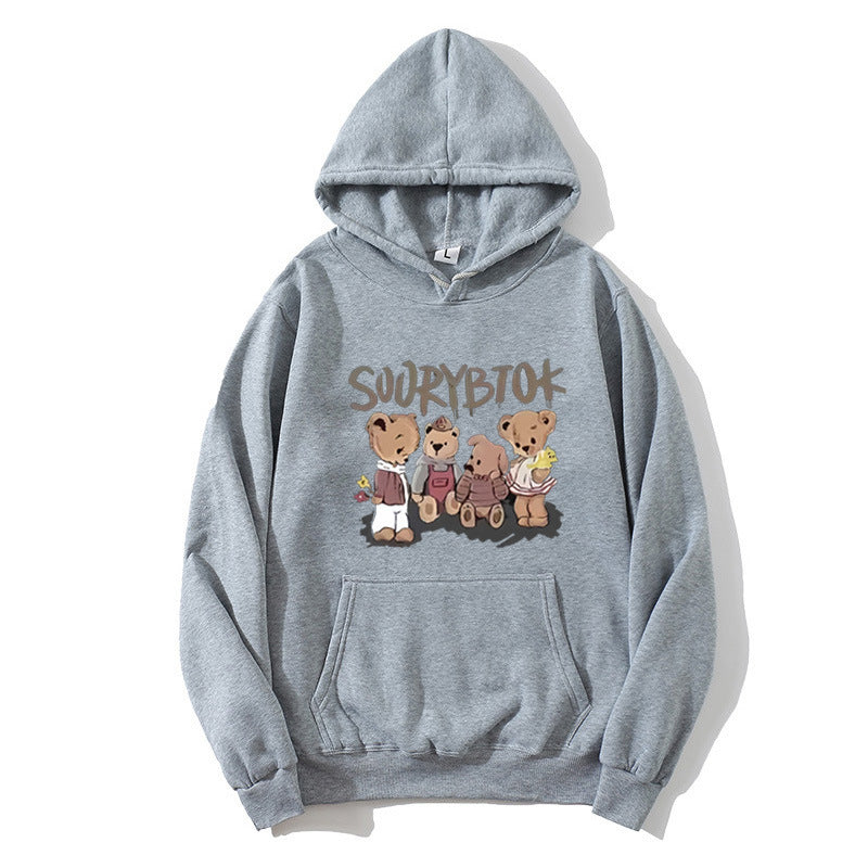 Womens hoodie with playful bear motif Chic & Stil