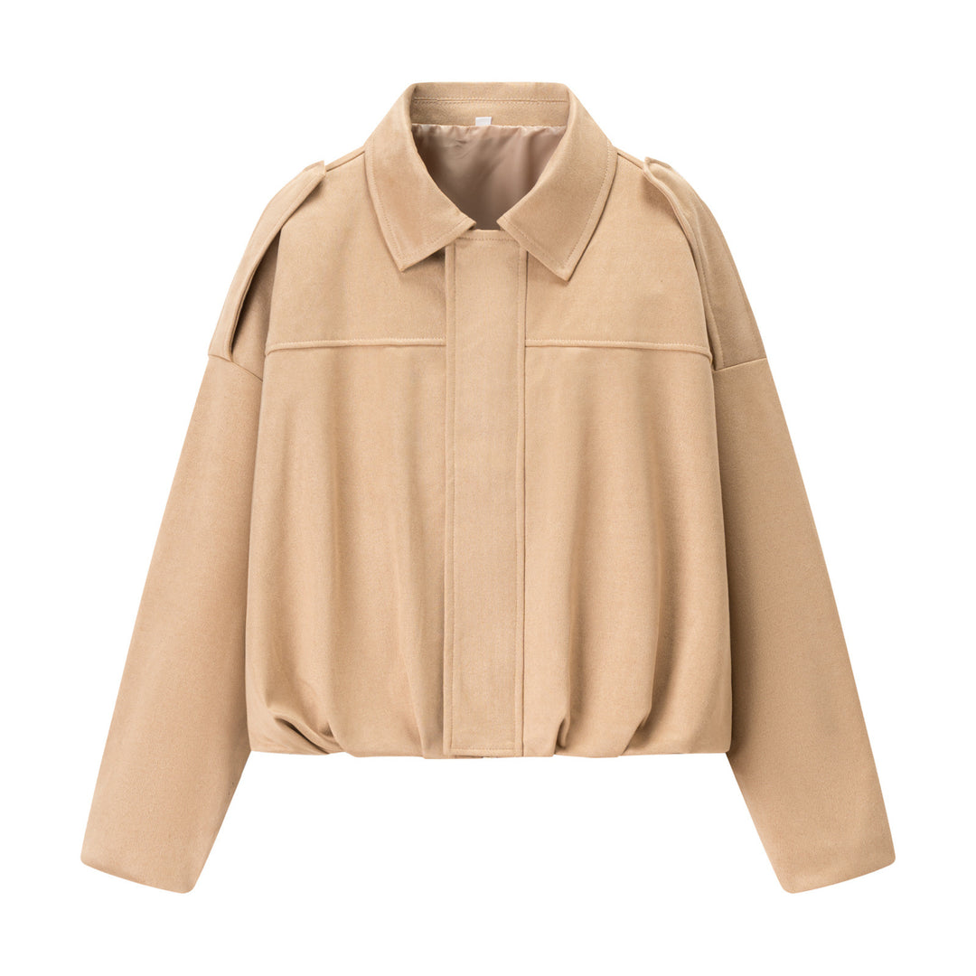 Short transitional jacket for women with modern details and a relaxed fit Lune London