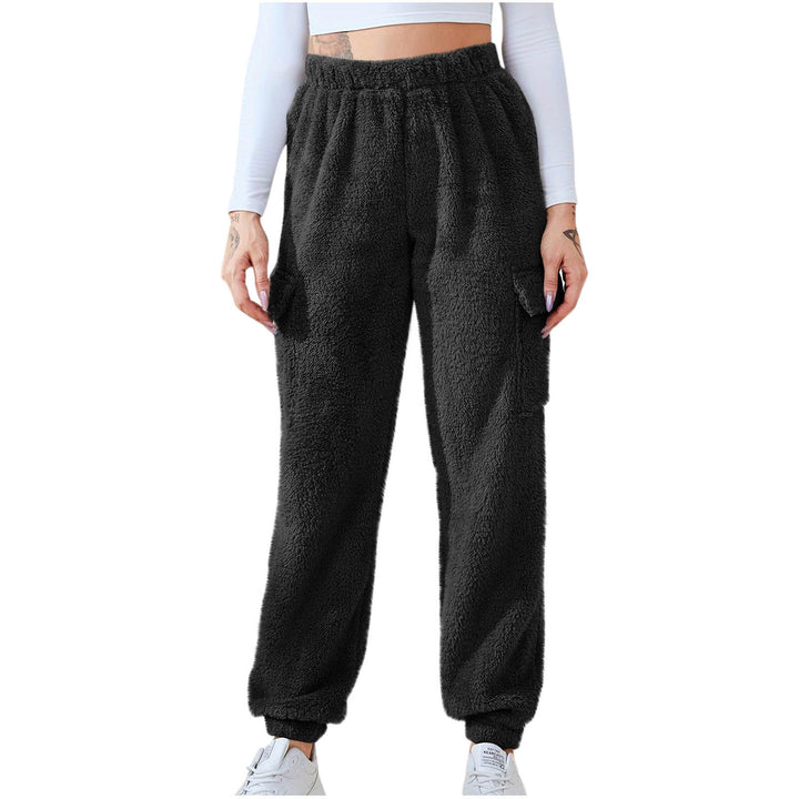 Casual fluffy trousers for women with side pockets Lune London